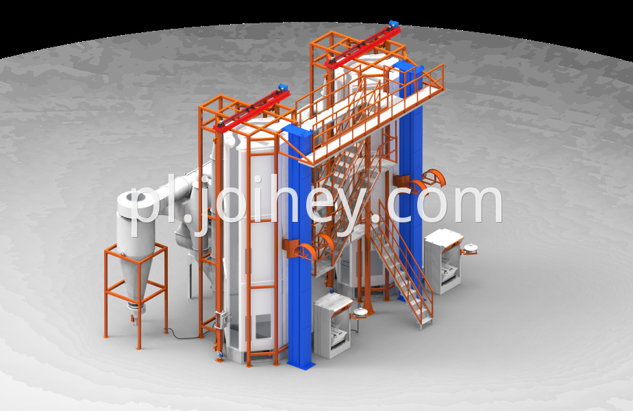 Aluminum profile powder coating booth